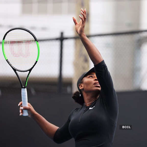 Serena Williams shares a candid moment with her little daughter