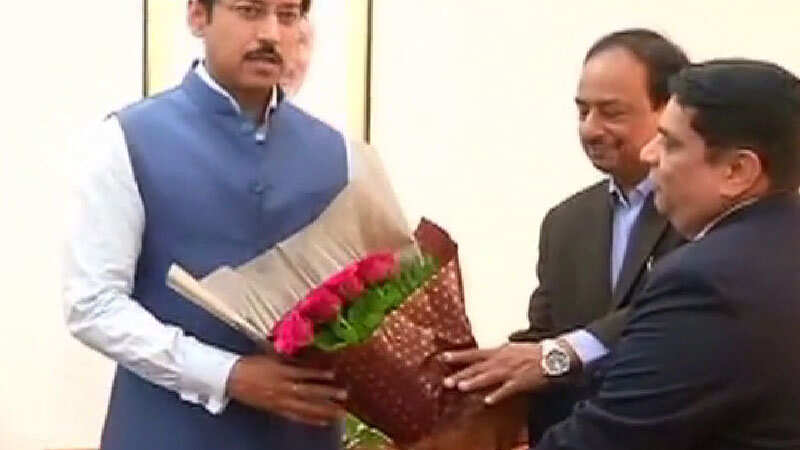 Rathore takes charge, becomes first sportsperson to handle sports ministry