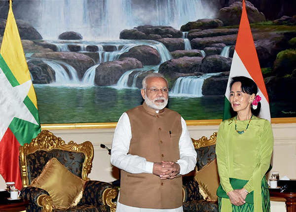 PM Modi meets Aung San Suu Kyi