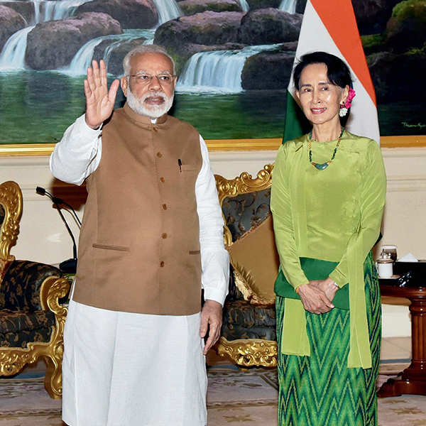 PM Modi meets Aung San Suu Kyi