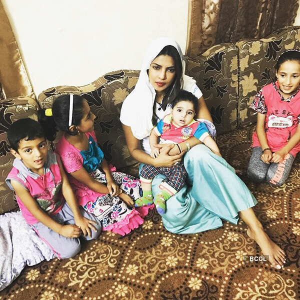 Priyanka Chopra meets Syrian refugee children
