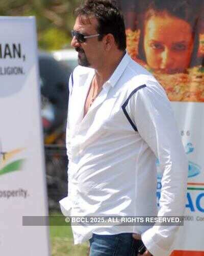 Sanju @ 'Lamhaa' promotion