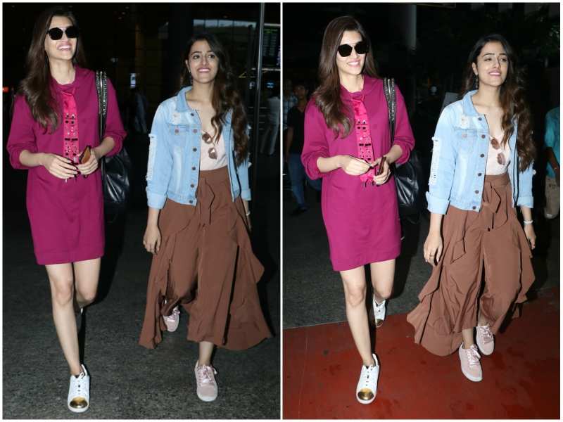 Kriti Sanon and sister Nupur make a quirky style statement at the airport