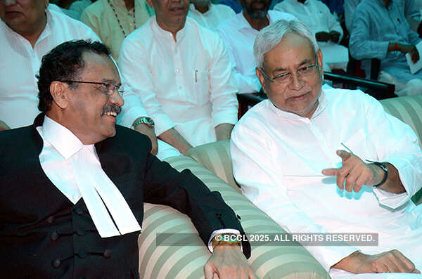 Nitish Kumar and Rajendra Menon in Patna