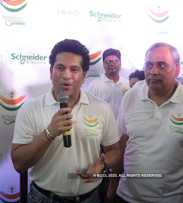 Sachin Tendulkar speaks during an event
