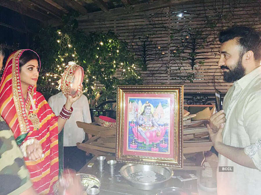 Celebrities don festive look for their grand Karwa Chauth celebrations