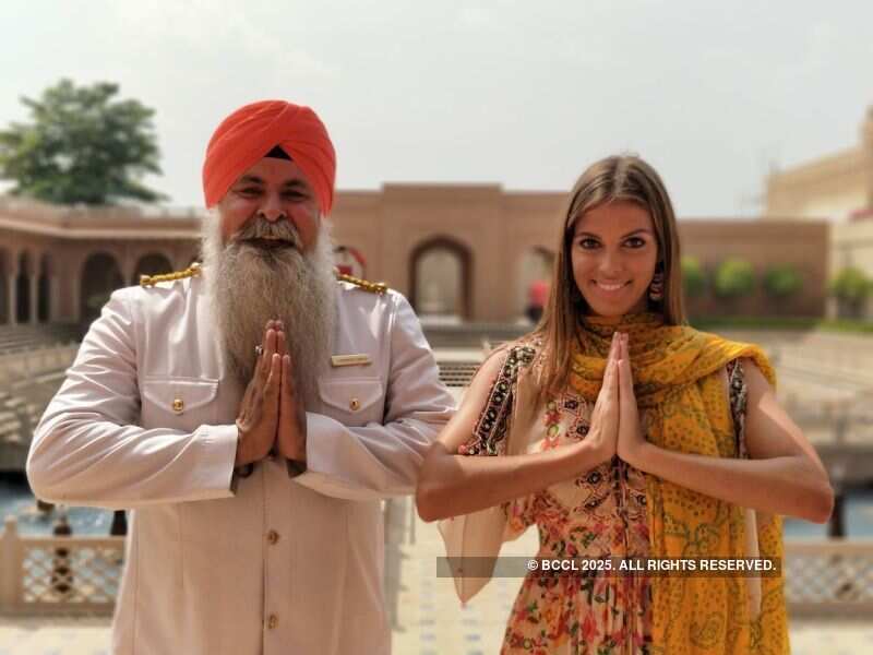 Miss Universe 2016 Iris Mittenaere visits Taj Mahal