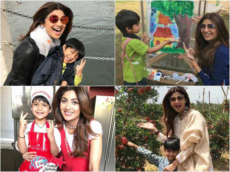 Bollywood actress Shilpa Shetty's son Viaan's cute pics