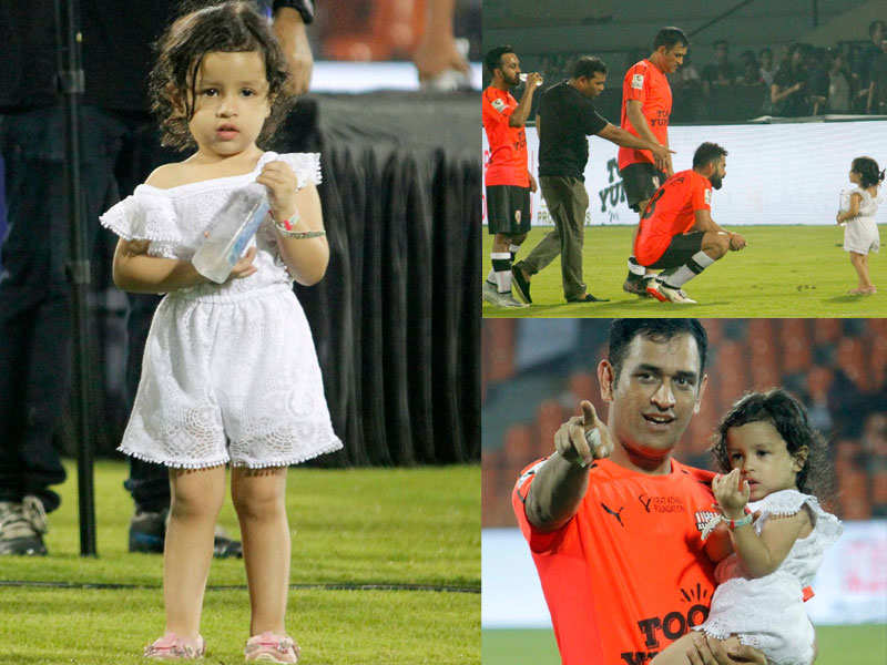 Pics: Ziva offering dad M.S. Dhoni and Virat Kohli water is the cutest thing you’ll see today