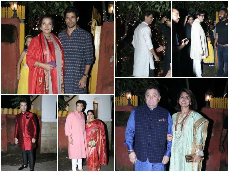 Amitabh Bachchan, Karan Johar and others attend Shabana Azmi’s Diwali bash