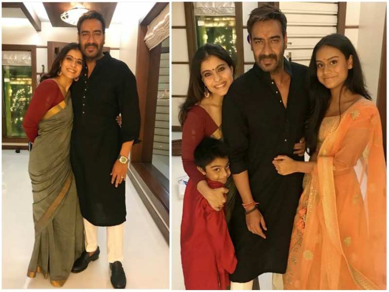 Pic: Kajol and Ajay Devgn are giving us some serious family goals this Diwa...