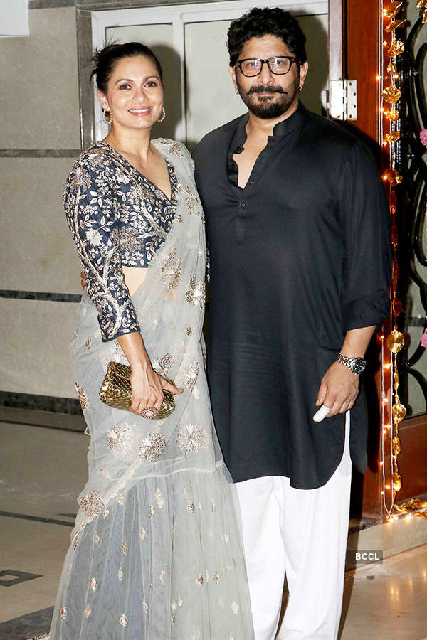 Arshad Warsi and his wife Maria Goretti attend Shilpa Shetty Kundra's grand  Diwali party held at her residence in Mumbai - Photogallery