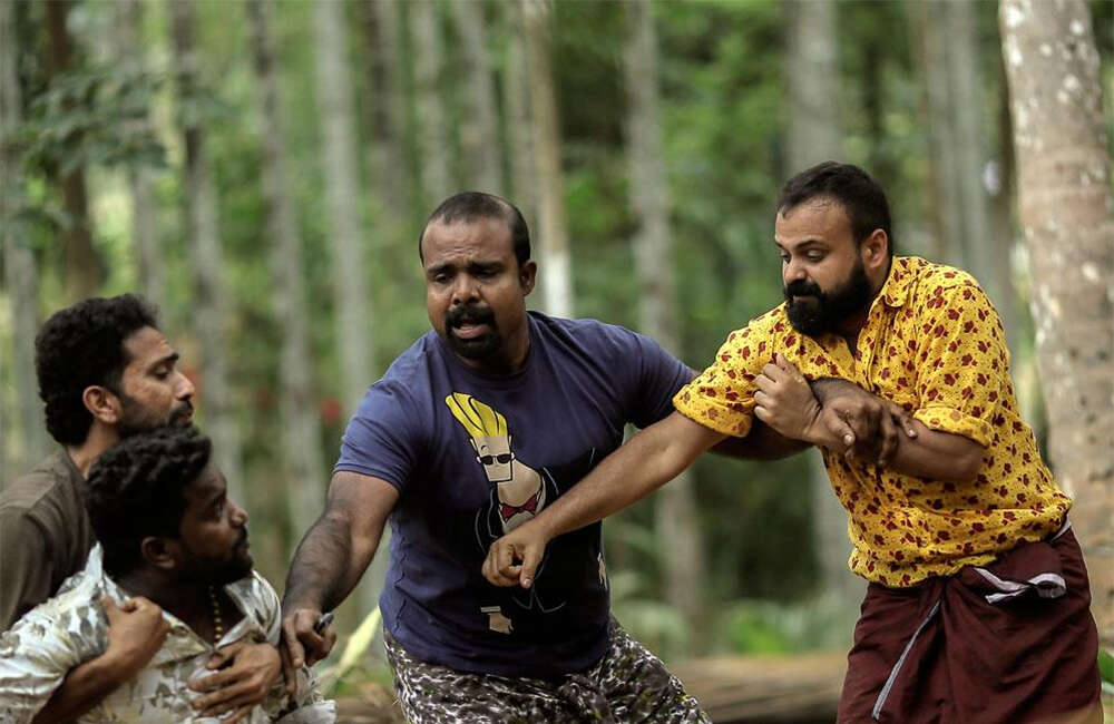 A still from Varnyathil Ashanka
