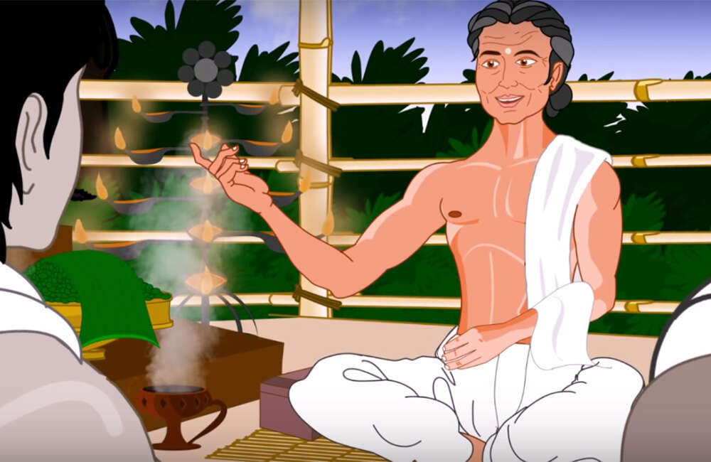 A still from Sarbagunakar Srimanta Sankardeva