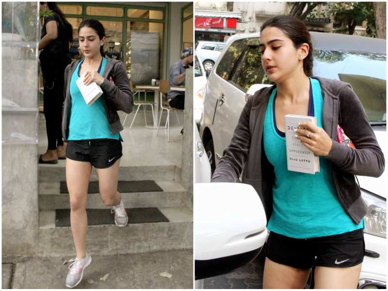 Pic: Sara Ali Khan snapped in her casual best outside a cafe in Mumbai