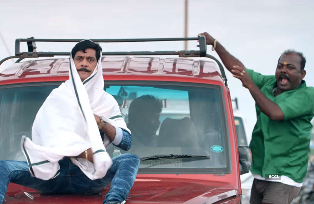 A still from Saravanan Irukka Bayamaen