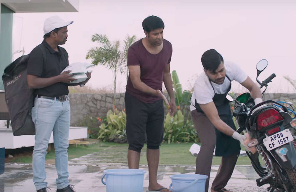 A still from Mahanubhavudu