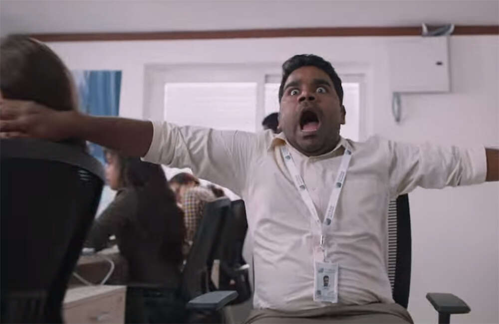 A still from Mahanubhavudu