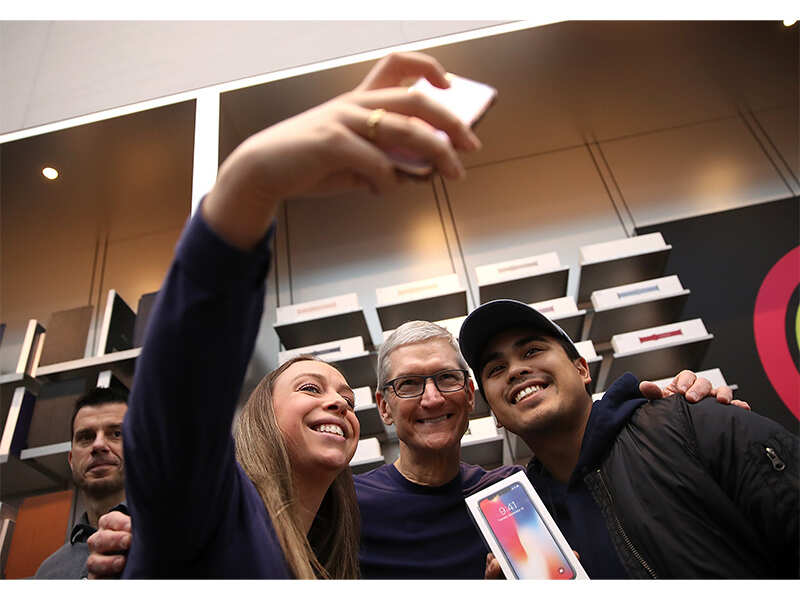 Selfie time with Apple CEO Tim Cook