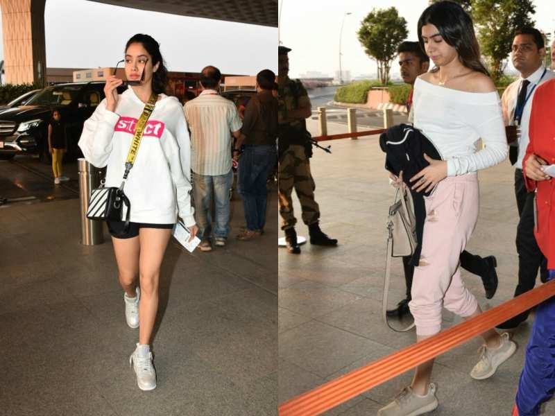 Pics: Janhvi Kapoor and sister Khushi Kapoor make a smashing entry at the airport