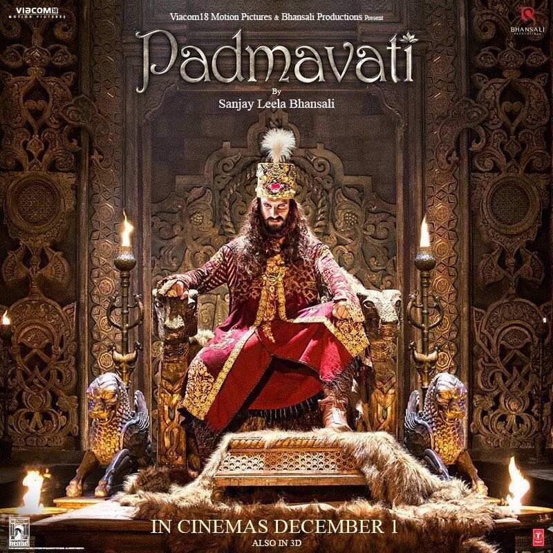 New 'Padmavati' poster: Ranveer Singh as the dreaded 