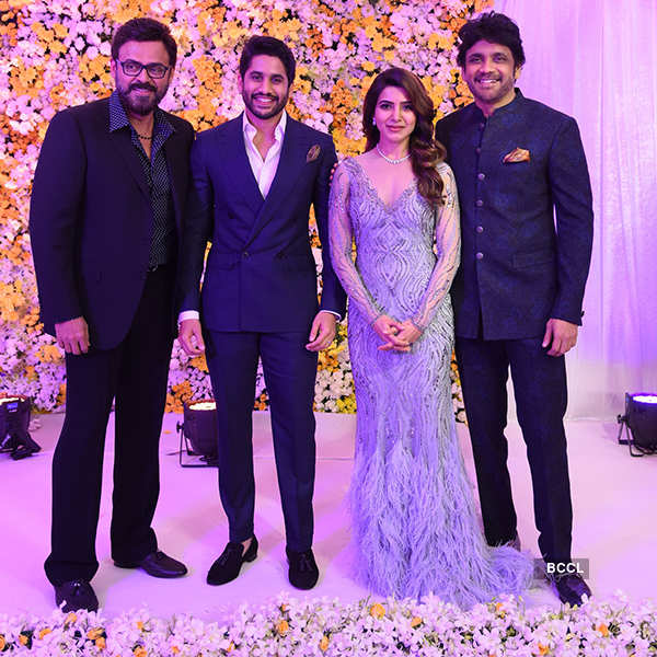 Naga Chaitanya and Samantha Akkineni’s starry wedding reception