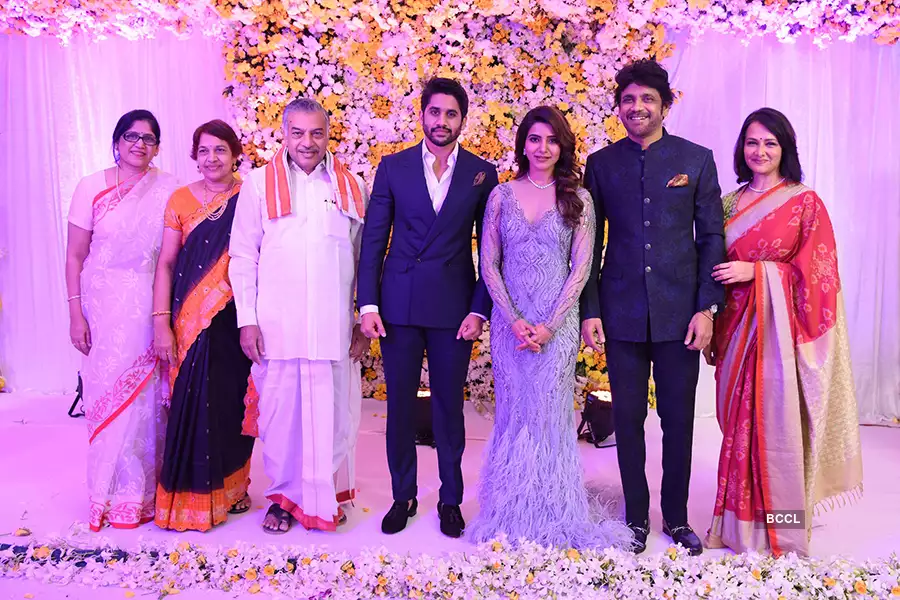 Naga Chaitanya and Samantha Akkineni’s starry wedding reception