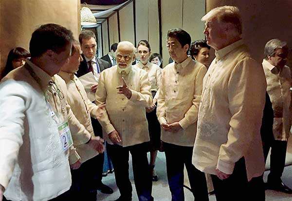 Narendra Modi, Donald Trump and Shinzō Abe