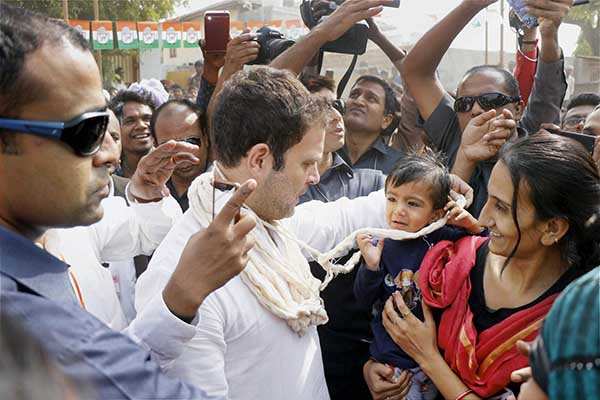 Rahul Gandhi holds roadshow in Gujarat