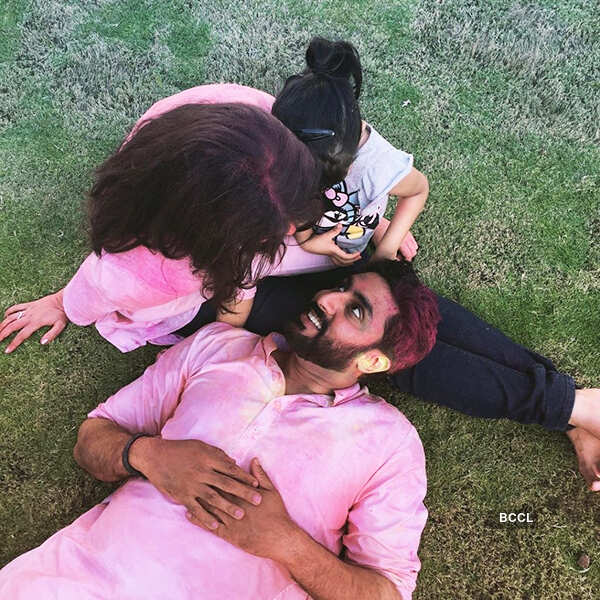 Aaradhya with Aishwarya and Abhishek