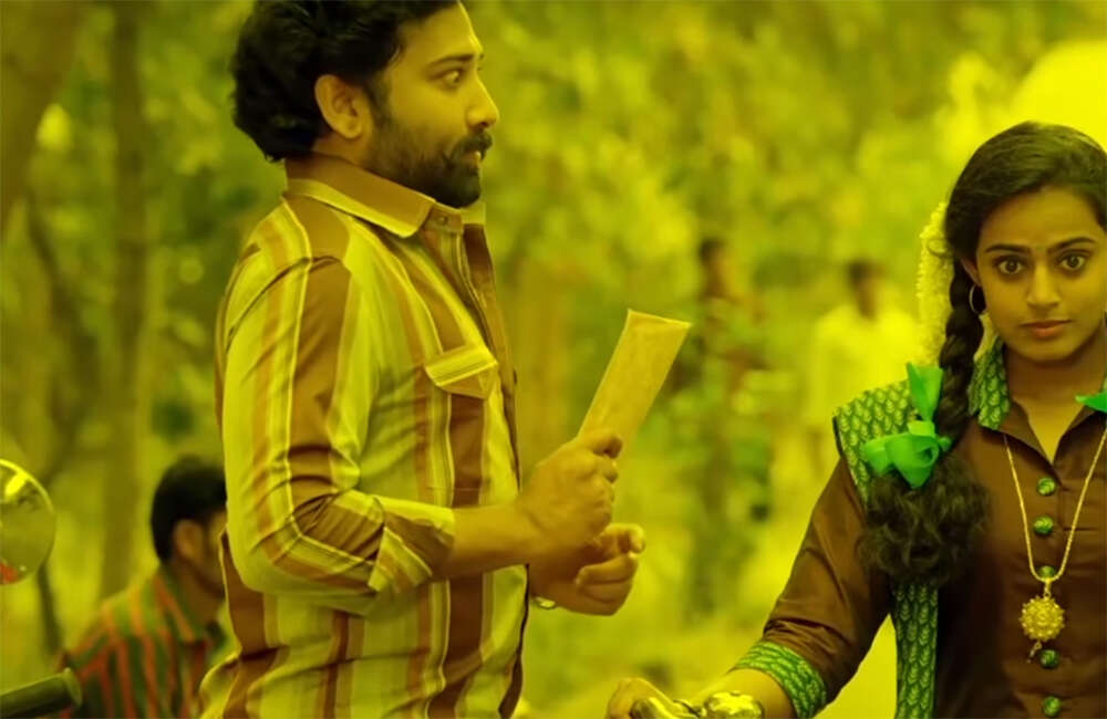 A still from Snehamera Jeevitham