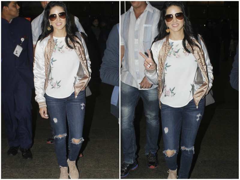 Pic: Sunny Leone makes a swag entry at the airport