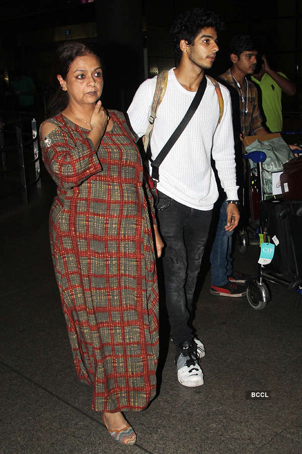 Photos of celebrities at airport