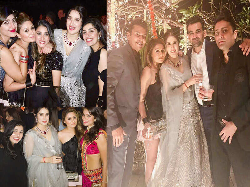 Sagarika Ghatge parties with her gang of girls at her wedding bash