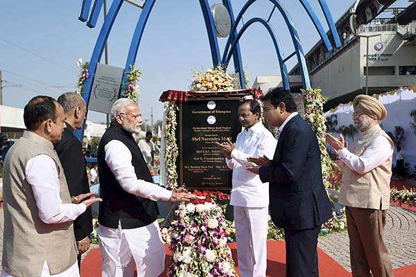 PM Modi Launches Hyderabad Metro