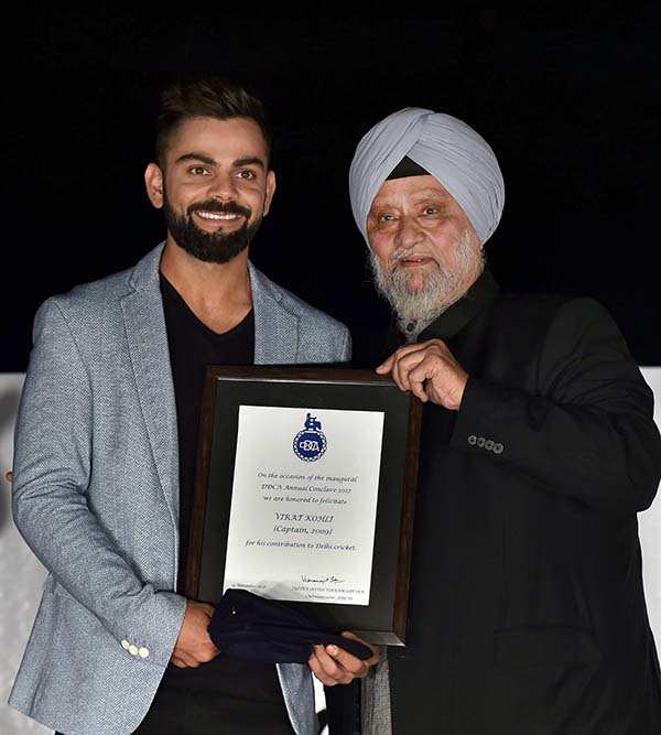 Virat Kohli honoured for completing 50 international hundreds