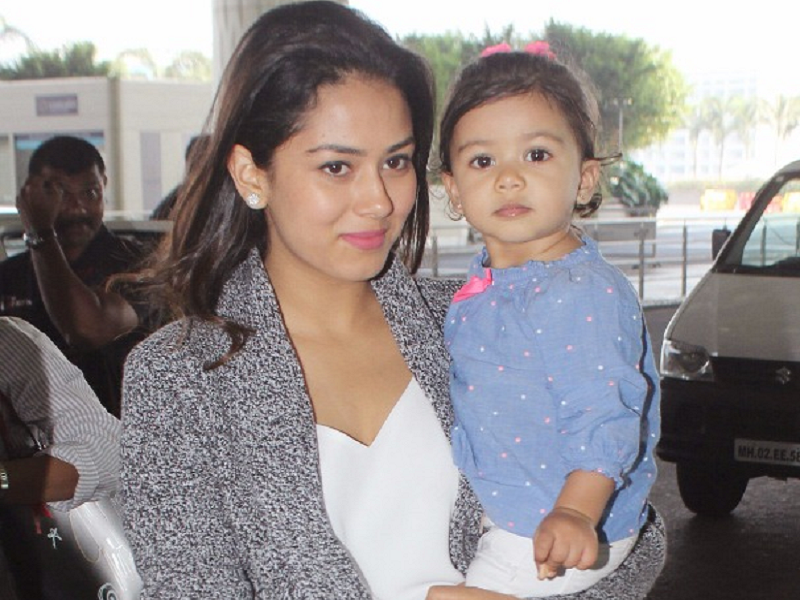 Pic: Mira Rajput and baby Misha make heads turn at the airport