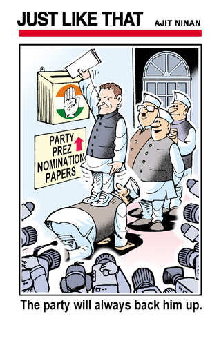 Rahul Gandhi files nomination for Congress president | Times of India Mobile