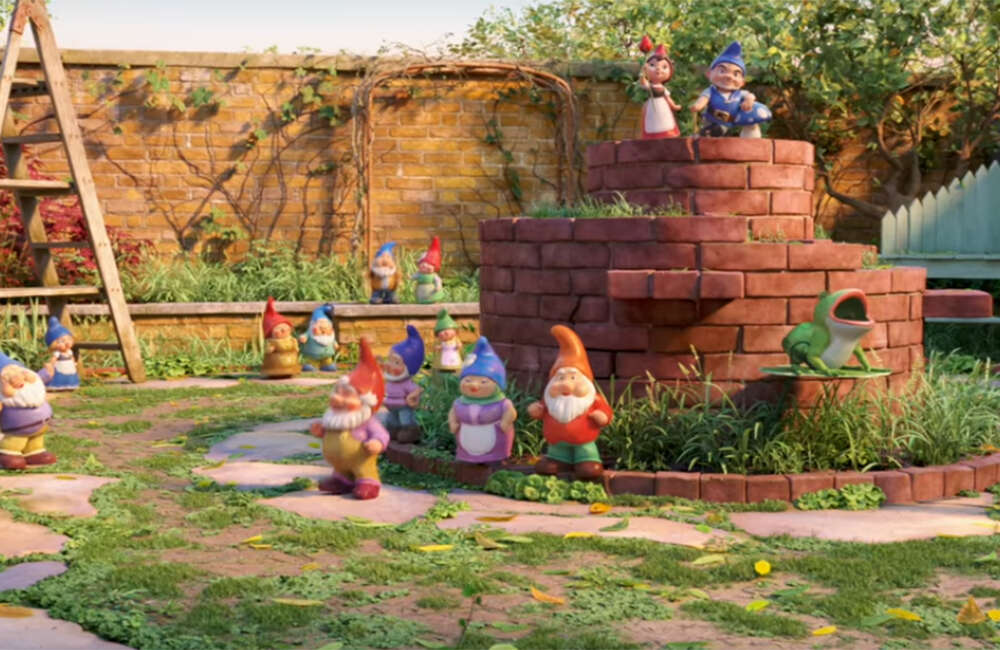 A still from Sherlock Gnomes