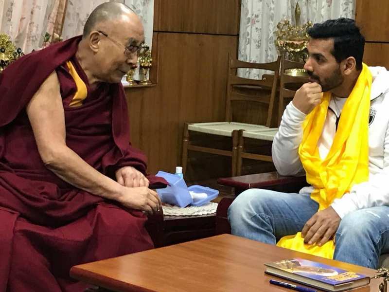 Pic: John Abraham encounters "spirituality" in the presence of the Dalai Lama