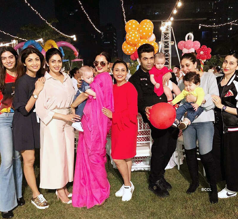 Shilpa Shetty, Sridevi, Rekha, Rani Mukerji, Karan Johar, Kareena and Karisma Kapoor