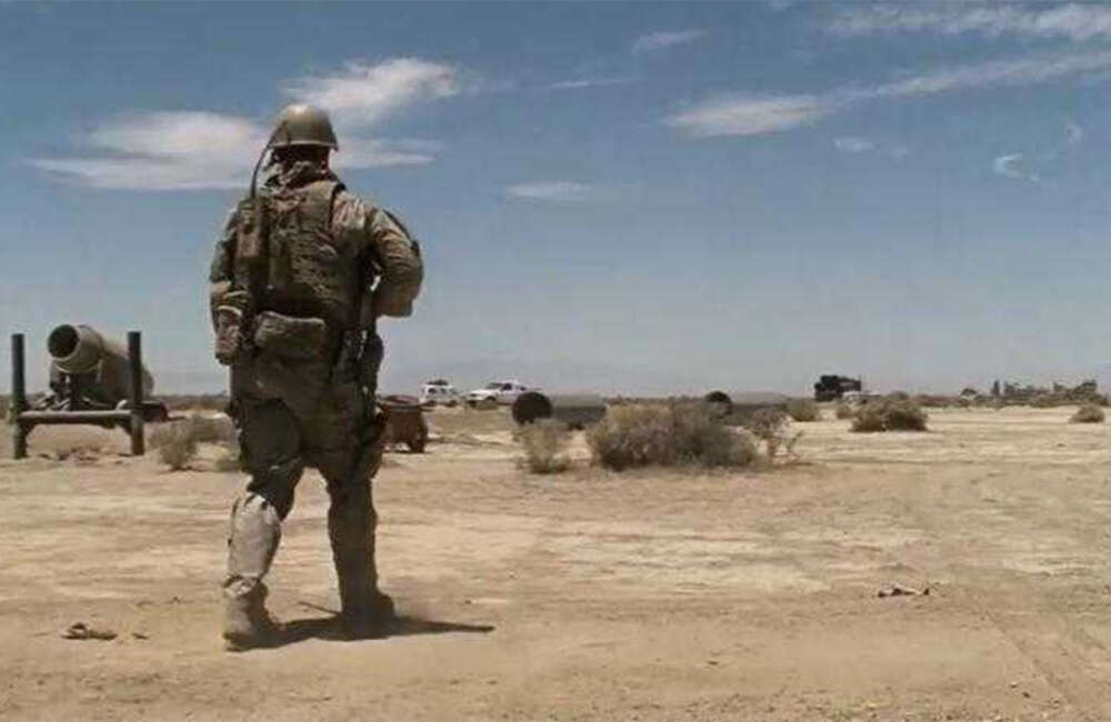 A still from The Wall