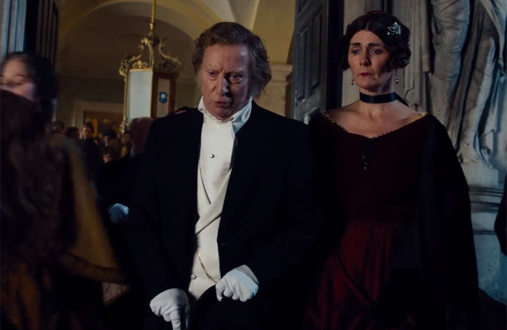 A still from The Man Who Invented Christmas