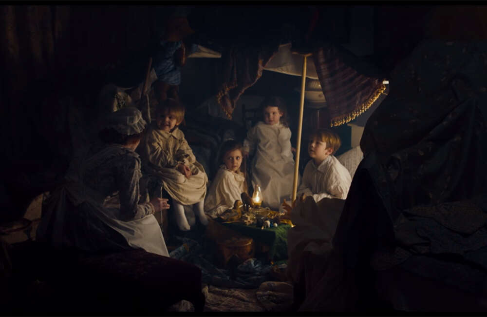 A still from The Man Who Invented Christmas