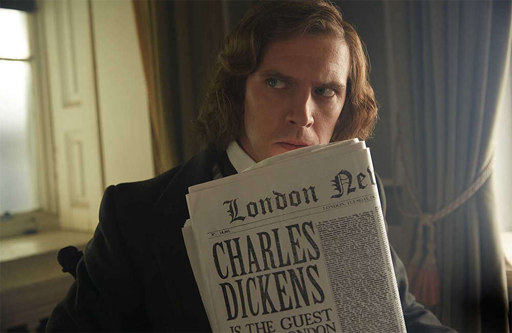 A still from The Man Who Invented Christmas