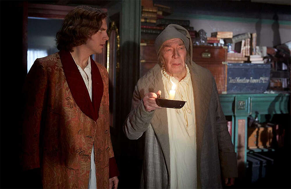 A still from The Man Who Invented Christmas
