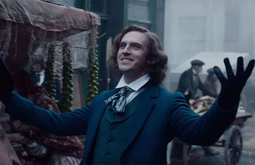 A still from The Man Who Invented Christmas