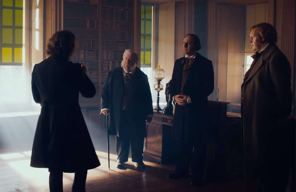 A still from The Man Who Invented Christmas