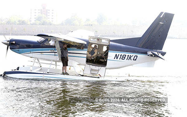 PM Modi takes off on sea-plane from Sabarmati river