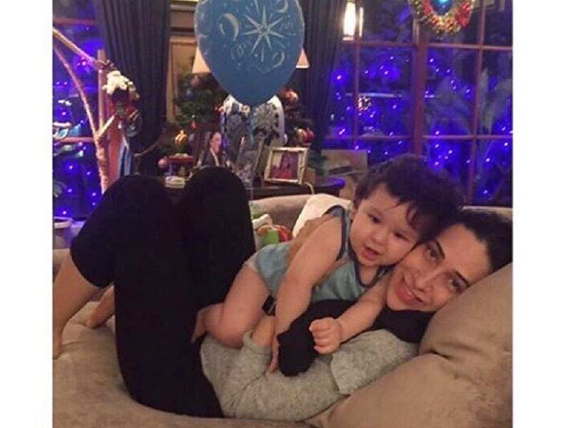 Aunt Karisma Kapoor shares a super cute click with birthday boy Taimur Ali Khan